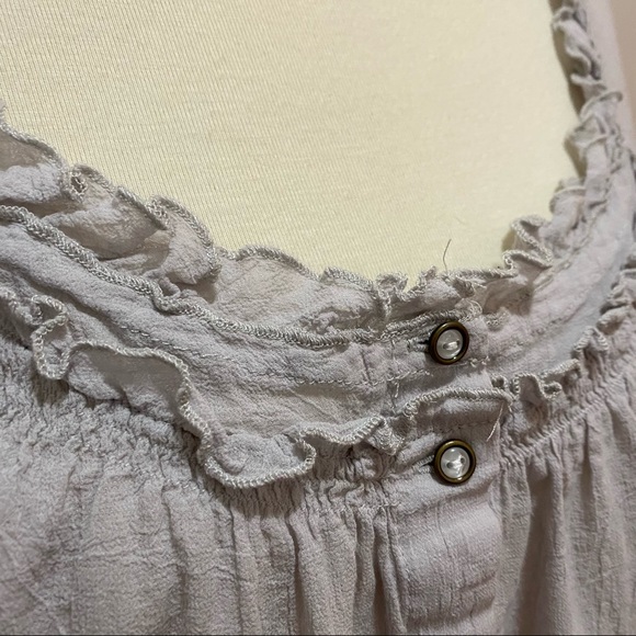 Secret Garden Ruffle Front Button Front Crepe Top - Picture 3 of 12